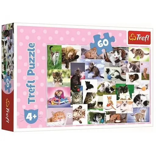 Пазл Trefl Світ котів колаж 60 ел. (17332) - фото 1