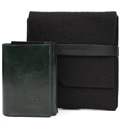 Небольшой женский кожаный кошелек Grande Pelle 8х10х2 см acs0032198 - фото 8