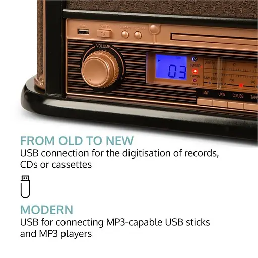 Виниловый проигрыватель Auna Belle Epoque 1908 (10031957) - фото 6