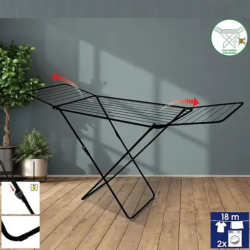 Сушарка для білизни підлогова Casa Si Kolibri Black (CS42191C06E)  - фото 6