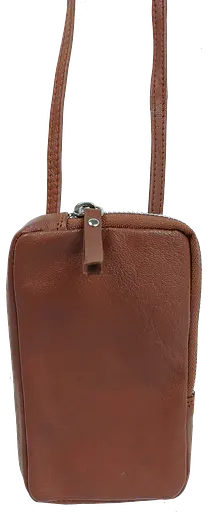 Невелика шкіряна сумка для телефону UP2 Fashion коричнева sum0028776 - фото 6