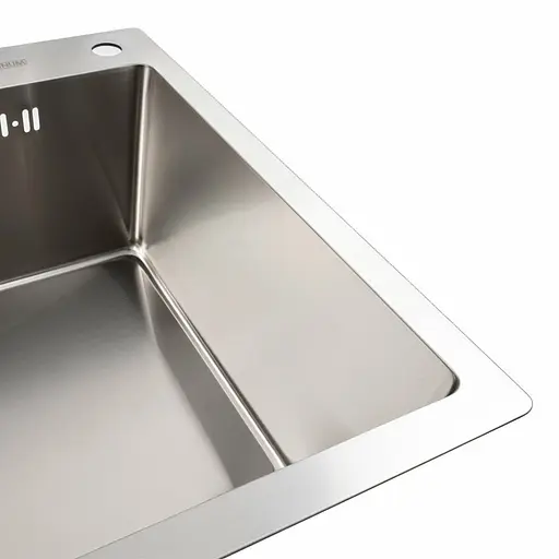 Кухонная мойка Platinum Handmade 70x50 нержавейка (сифон круглый, 3,0/0,8), Нержавеющая сталь - фото 3