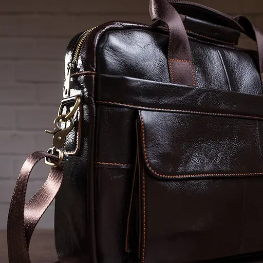 Чоловіча шкіряна сумка Vintage 39х28,5х6,5 см sum0014987 - фото 8