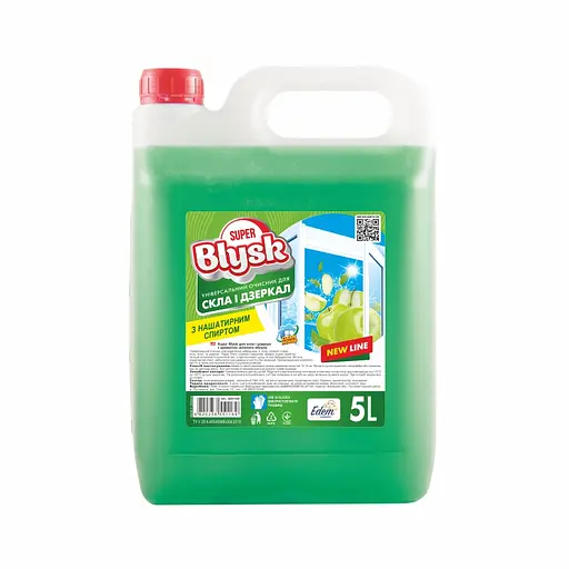 Очиститель для стекла и зеркал Super Blysk яблоко 5л(SB51189)