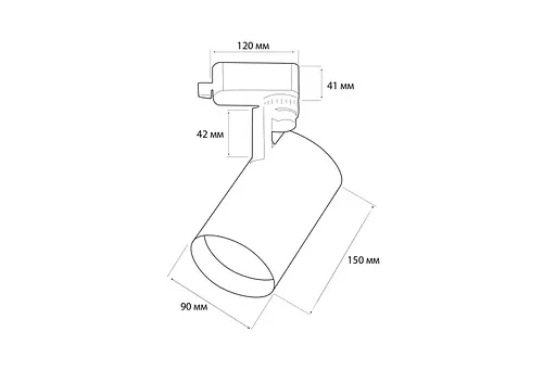 Трековий Світильник MJ-Light 8930-3T 30W BK 4000K - фото 2