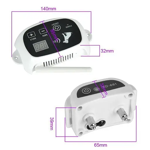 Бездротовий електронний паркан для собак Pet KD-661 з 2-ма нашийниками, білий (100574) - фото 6