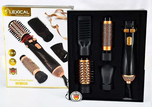 Фен щітка браш для волосся 4 в 1 Lexical Las-5203 обертовий стайлер укладання професійна гребінець - фото 9