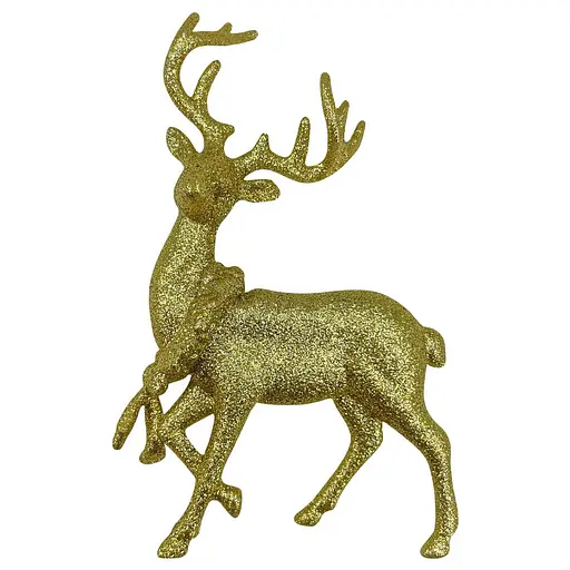 Елочная игрушка MIS LT Олень 8,5х13х3 см золотой - фото 1