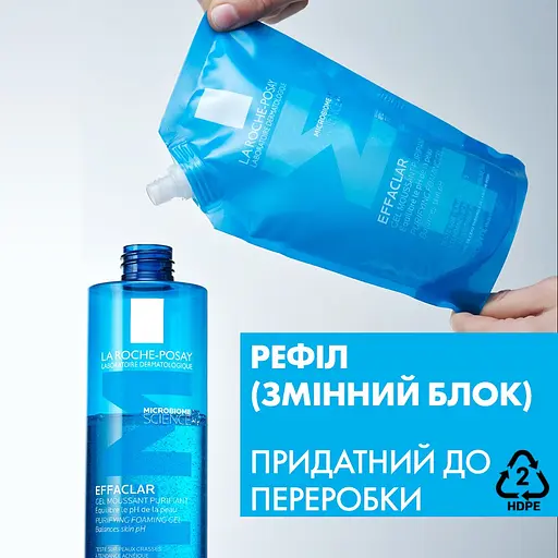 Гель-мусс La Roche-Posay Effaclar+M Рефиль для очищения проблемной кожи 400 мл - фото 7