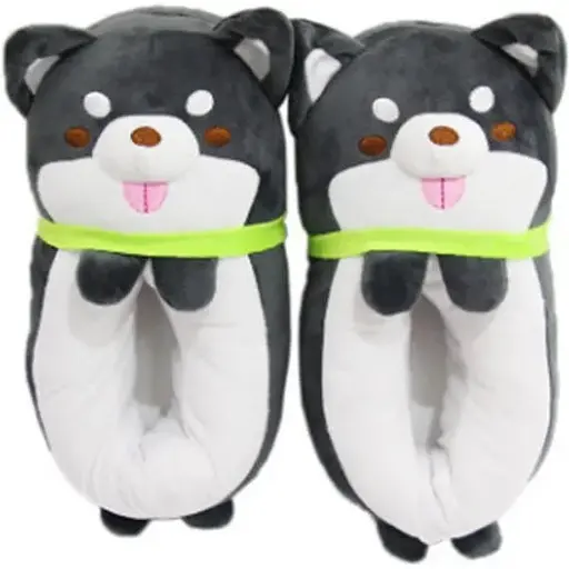 Тапочки Сartoon slippers Шиба Іну чорний сезам 22.036 - фото 1