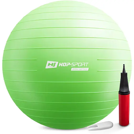 Фитбол Hop-Sport 85см зеленый + насос 2020 - фото 7