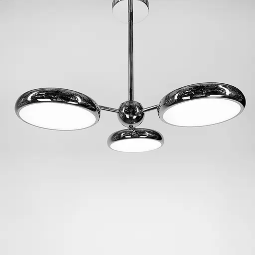 Люстра дизайнерская на 3 световых блока Line.F S 011/3 CR - фото 1