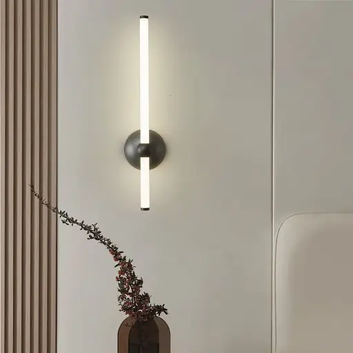 Лінійне бра у чорному корпусі з одним кріпленням 45 см Арт. WJ 023/430-1 BK Line F - фото 1