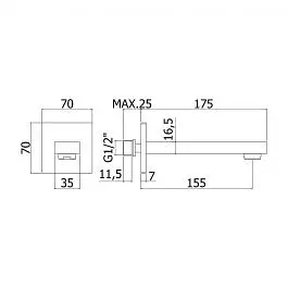 Излив Paffoni 15,5 см chrome ZBOC123CR, Хром - фото 2