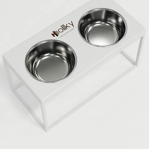 Hollky Base L — миски на підставці для середніх і великих собак (2 × 0,95 л, висота 20 см) - фото 5