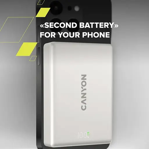 Павербанк Canyon Magnetic Gray 10 000 mAh / 20 Вт (CNS-CPB511G) - фото 12