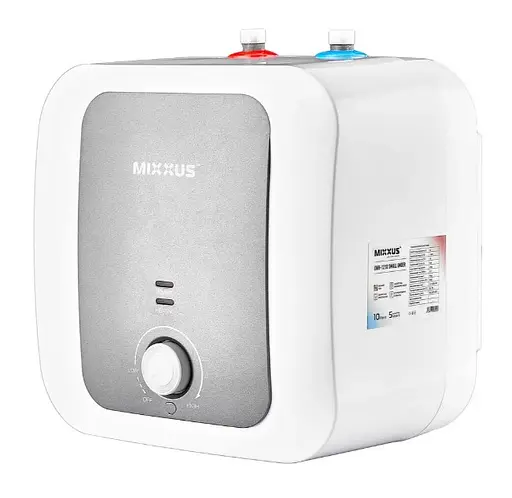 Водонагреватель Mixxus EWH-1210 Small Under под мойкой 10 л, 1500 Вт, мокрый ТЭН, вертикальный, квадратный, белый (WH0604) - фото 3