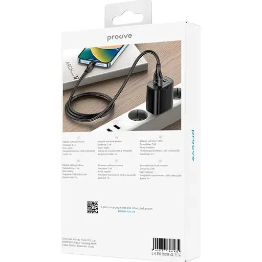 Кабель Proove Soft Silicone USB-A to Micro-USB 2.4A 1m Black (CCSO20001301) [130625] - фото 6