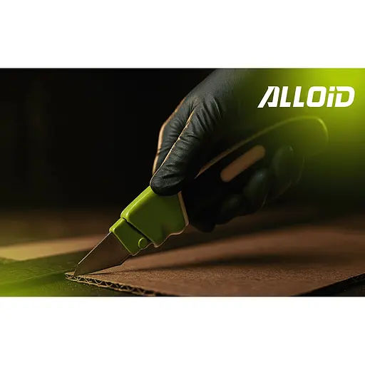 Ніж Alloid Building Tools алюмінієвий прогумований з висувним трапецеподібним лезом (HA-1854) - фото 8