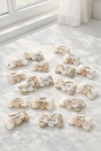 Набір гумок для волосся з бантами 20 шт - фото 1