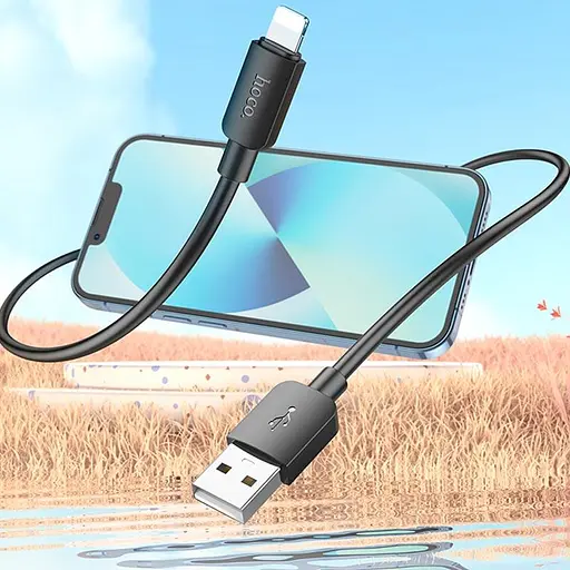 Дата кабель Hoco X96 Hyper USB to Lightning 2.4A (1m) Black - фото 5