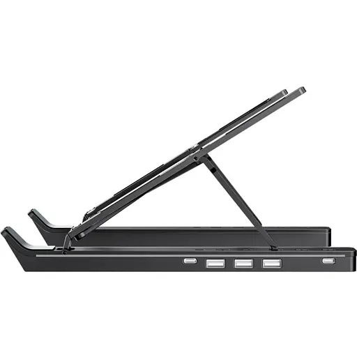 Підставка для ноутбука до 15.6 дюймів OfficePro LS-320-HUB USB Black - фото 5