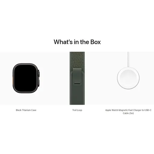 Смарт-часы Apple Watch Ultra 2 49mm Black Titanium Case with Green Trail Loop S/M (MYTJ3+MYQ33) [114886] - фото 4