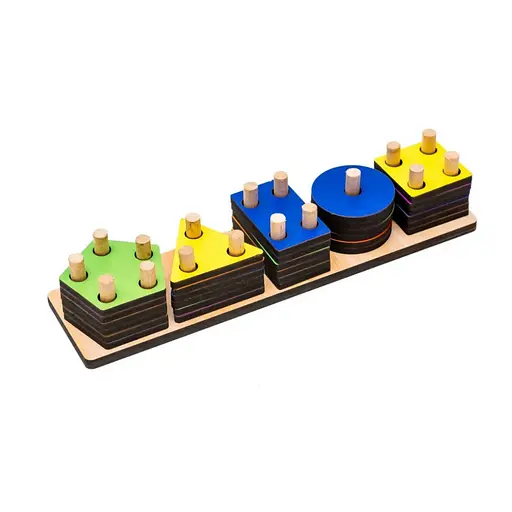 Детский деревянный сортер Фигуры Монтессори Puz-90320 - фото 3