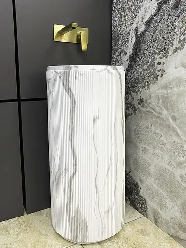 Умивальник підлоговий VBI Taranto marmo matt VBI-019017, Мармур - фото 5