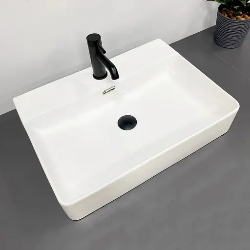 Умивальник VBI Bitonto M white накладний підвісний VBI-015701, Білий - фото 1