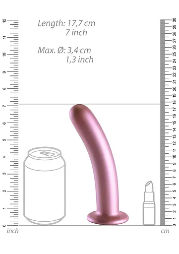 Фалоімітатор Ouch! Smooth G-Spot Dildo 7'' 17.7 см (рожевий) - фото 7