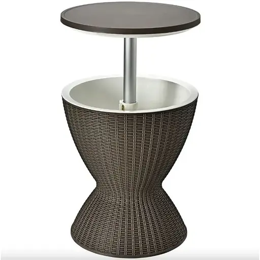 Стол-холодильник Costway Curver с регулируемой высотой 30L коричневый - фото 7