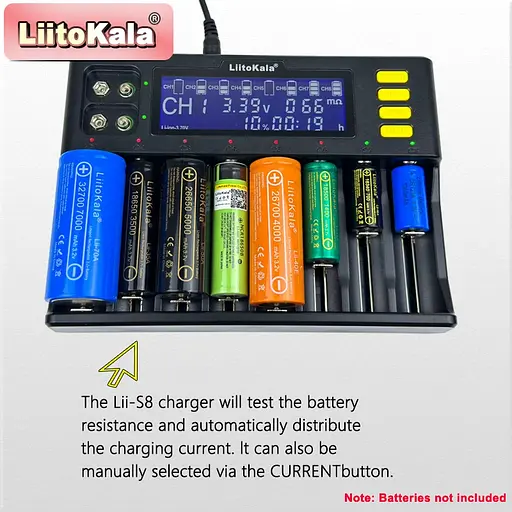 Универсальное зарядное устройство Liitokala Lii-S12 - фото 8