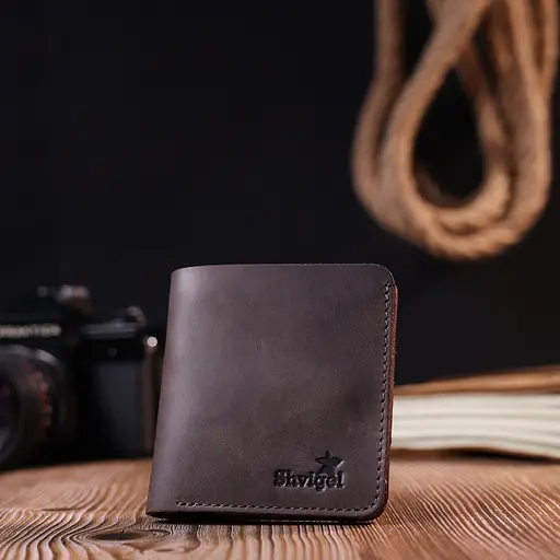 Кожаный портомный унисекс Shvigel 9.3х9.5х1.3 см acs0022798 - фото 6