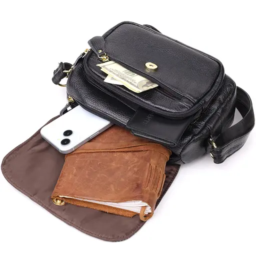 Сумка Vintage из натуральной кожи 23.5х17х10 см sum0029020 - фото 9