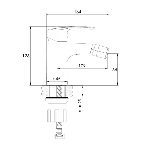 Змішувач для біде Imprese Florenc f03108401AA Хром - фото 2