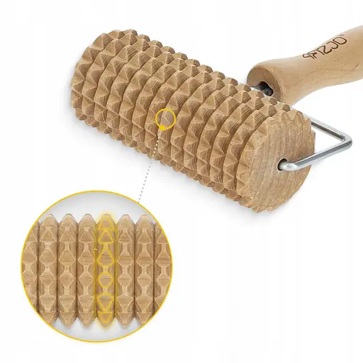 Массажный ролик для тела 4FIZJO ручной, деревянный 4FJ0646 (P-5905973400251) - фото 9