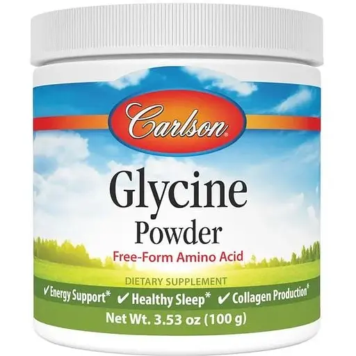 Амінокислота Carlson Labs Glycine Powder, 100 грам