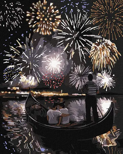 Набір для розпису по номерах Романтична Венеція, 40x50 см, КНО4850