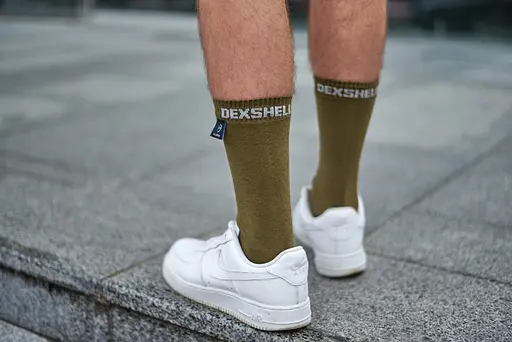 Носки DexShell Ultra Thin Crew OG водонепроницаемые M хаки - фото 5