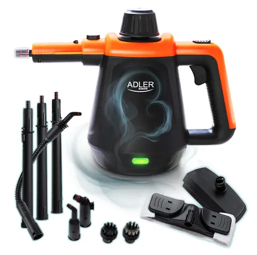 Парочиститель Adler AD 7038 с набором насадок (13 шт), 3.5 бар, 120°C, 44 г/мин - глубокая очистка без химии - фото 1