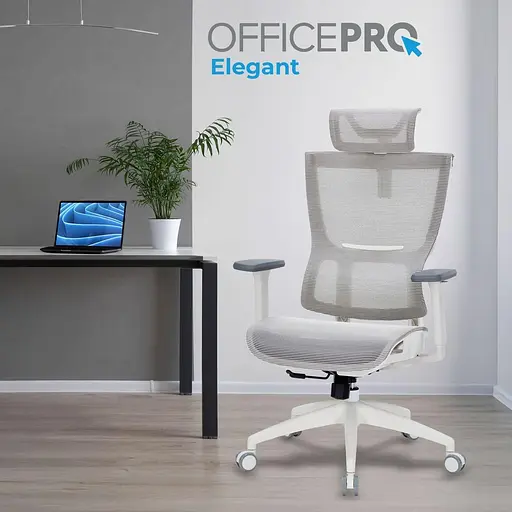 Офісне крісло OfficePro Elegant OC660-W-LG-LG (OC660-W-LG-LG) - фото 7