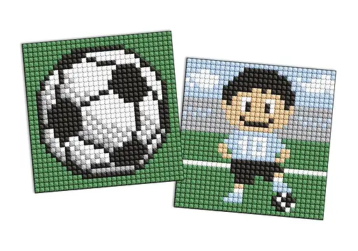 Набір з алмазною мозаїкою на самоклеючій основі для дітей Спорт Футбол, 2 шт. 9x9 см, AMS1101