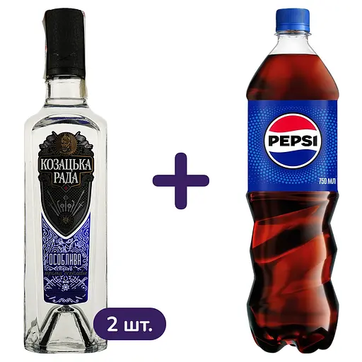 Горілка Козацька Рада Особлива 40% 1 л (2 шт. х 0.5 л)