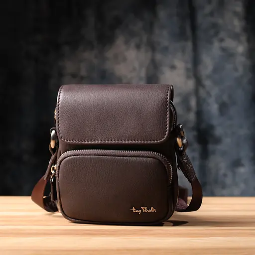 Сумка Tony Perotti из матовой зернистой натуральной кожи 14.5х16х3.5 см sum0028954 - фото 9