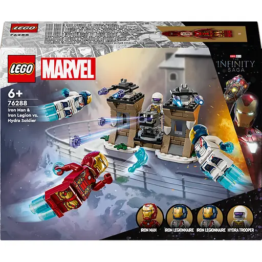 Уцінка. Конструктор LEGO Super Heroes Marvel Залізна Людина і Залізний легіон проти солдата Гідри 135 деталей (76288)