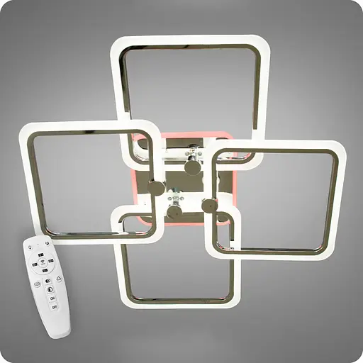 Люстра світлодіодна 517 Dlight 3color з пультом 110Вт Хром (01805) - фото 1