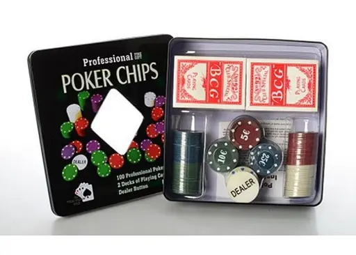 Настольная игра International Toys Trading LTD Покерный набор 100 фишек с номиналом (жестяная коробка) (IG-2033) - фото 7