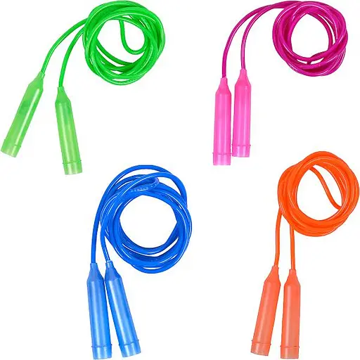 Скакалка цветная пластиковая, 235 см, диаметр 3.8 мм, 14-122, 10 шт.