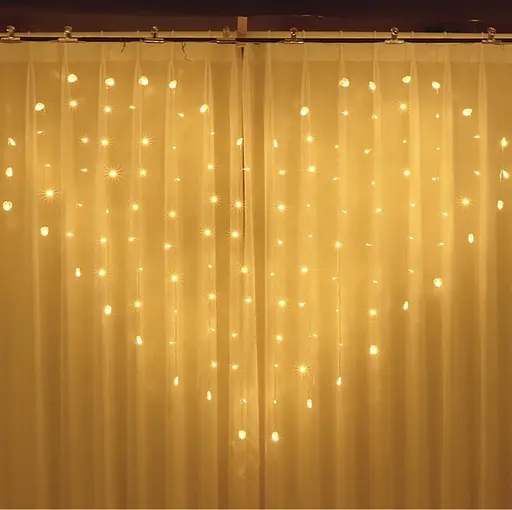 Гірлянда-штора Серце 2 x 1.5 м 192 LED теплий білий - фото 2
